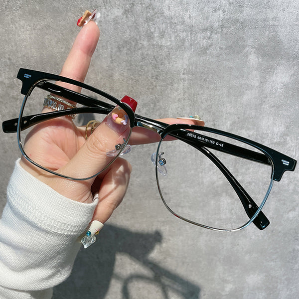 Browline Glasses EF1035 - Wide Frames for Men with Larger Heads