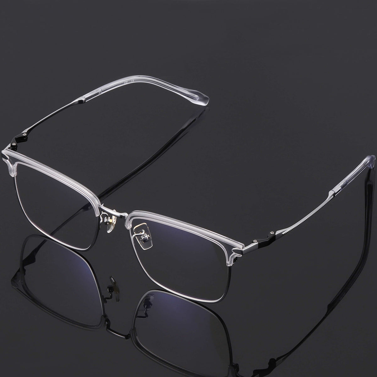 Browline Glasses EF1066 - Wide Frames For Men With Larger Heads