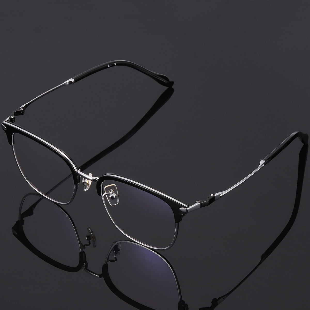 Browline Glasses EF1067 - Wide Frames For Men With Larger Heads