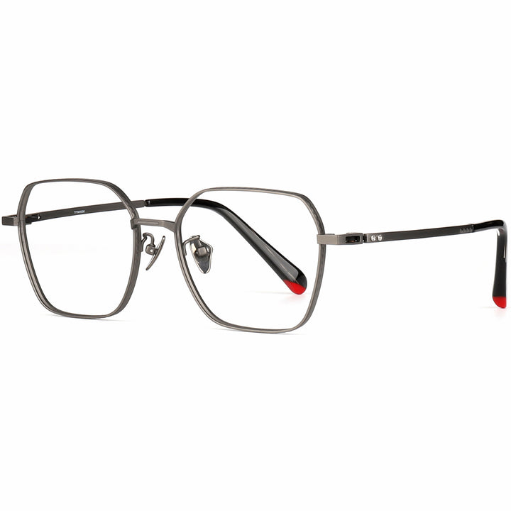 Geometric Glasses EF1164 - Wide Frames For Men With Larger Heads
