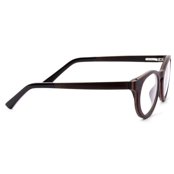 Wood Round Glasses A3653
