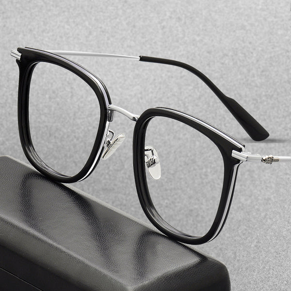 Square Glasses EF1036 - Wide Frames for Men with Larger Heads