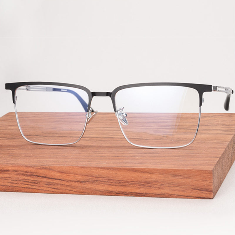 Square Glasses A3089 - Wide Frames for Men with Larger Heads