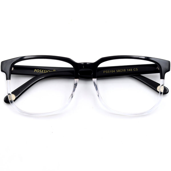 Square Glasses EF1068 - Wide Frames For Men With Larger Heads