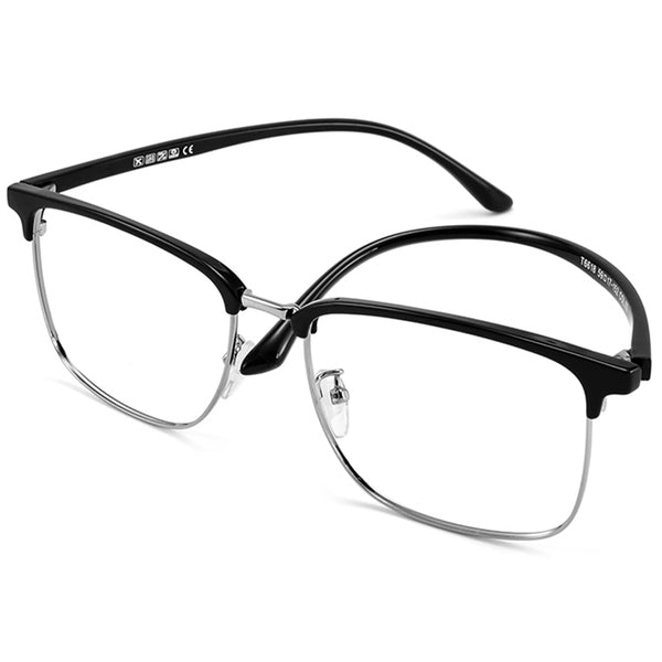 Browline Glasses EF1042 - Wide Frames for Men with Larger Heads