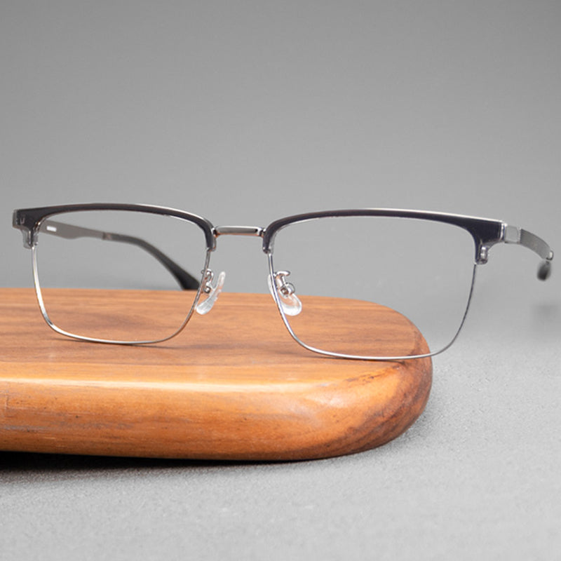 Browline Glasses EF1010 - Wide Frames for Men with Larger Heads
