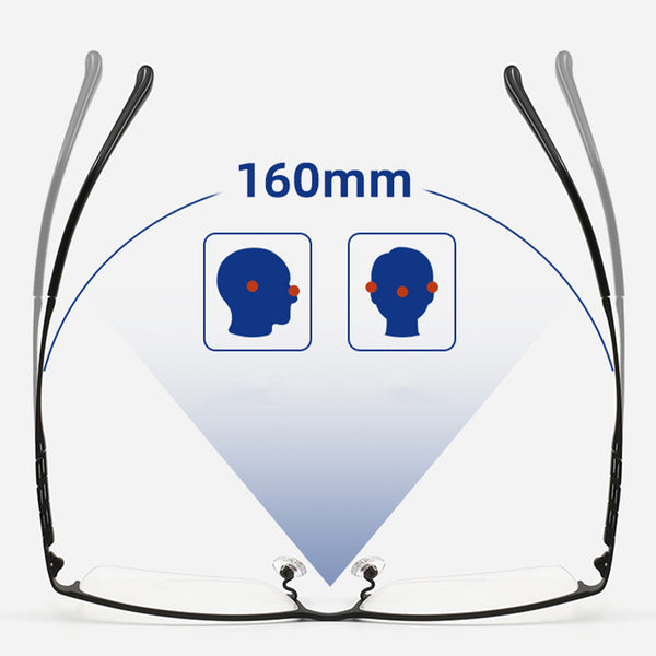 Rectangle Glasses A3923 - Wide Frames for Men with Larger Heads