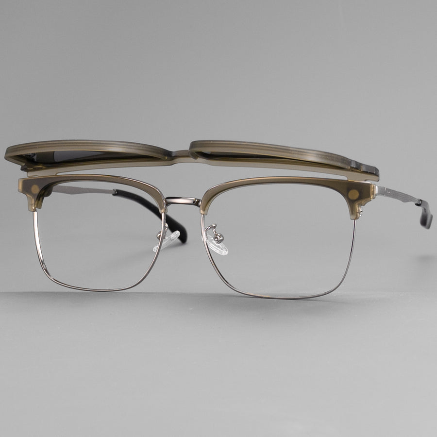 Browline Glasses EF1093 - Wide Frames for Men with Larger Heads