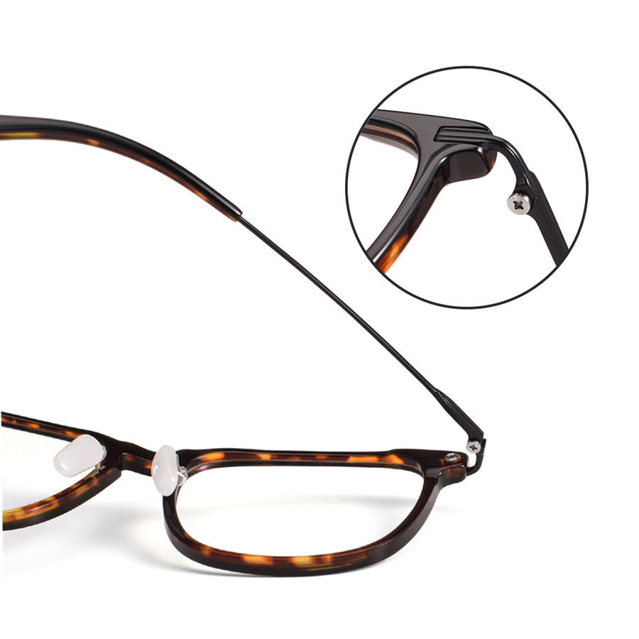 Square Glasses EF1101 - Wide Frames for Men with Larger Heads