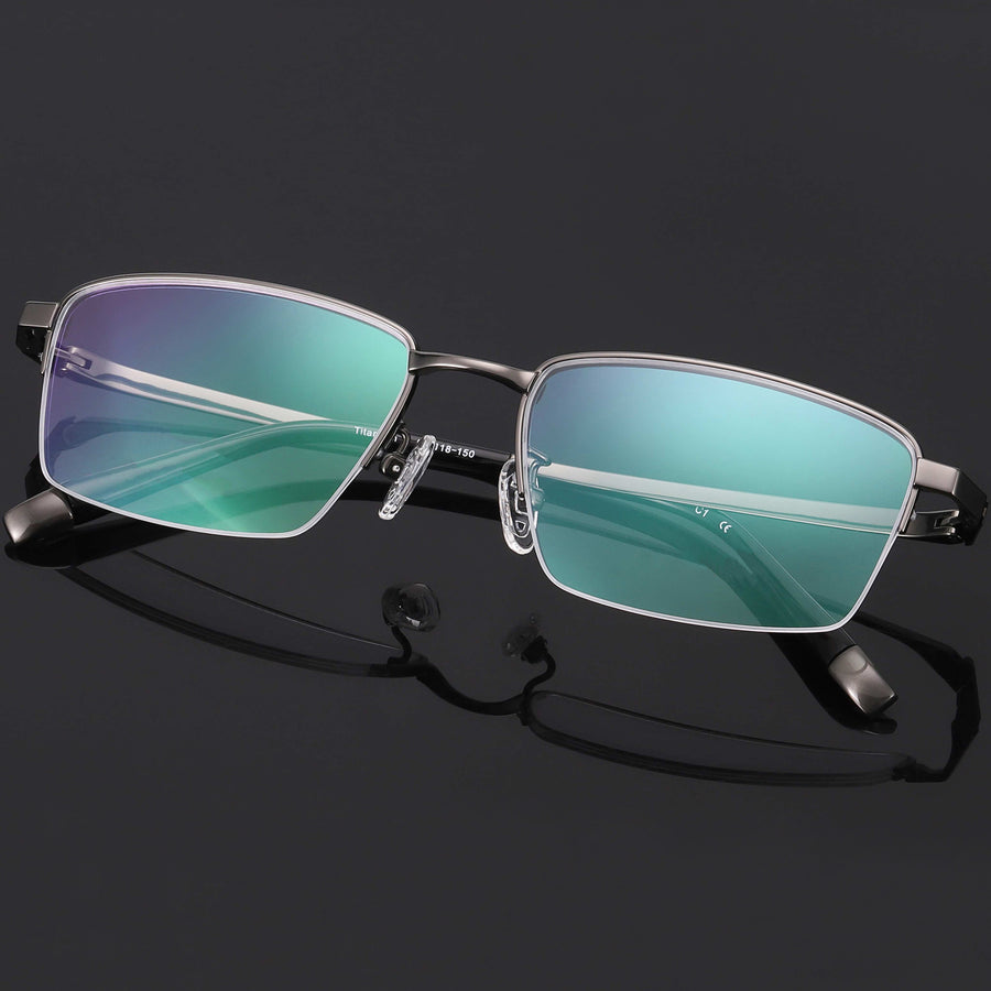 Rectangle Glasses EF1063 - Wide Frames For Men With Larger Heads