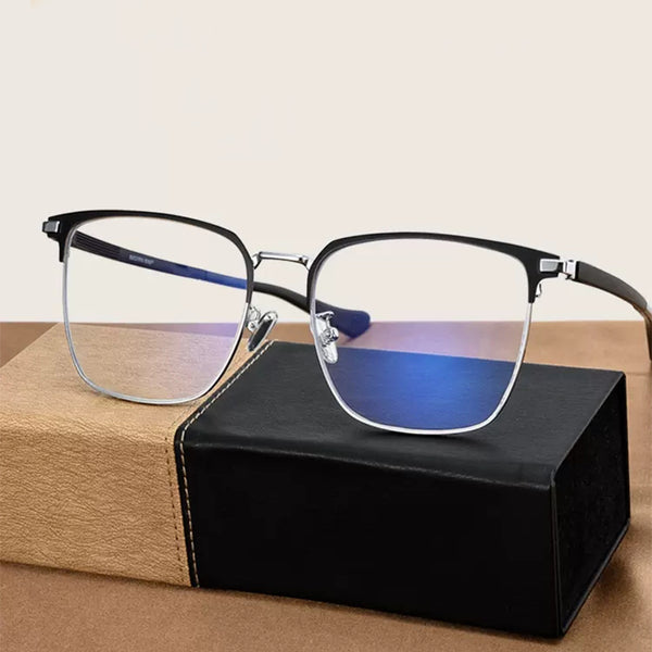 Square Glasses A1042 - Wide Frames for Men with Larger Heads