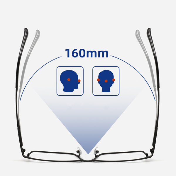 Rectangle Glasses A3922 - Wide Frames for Men with Larger Heads