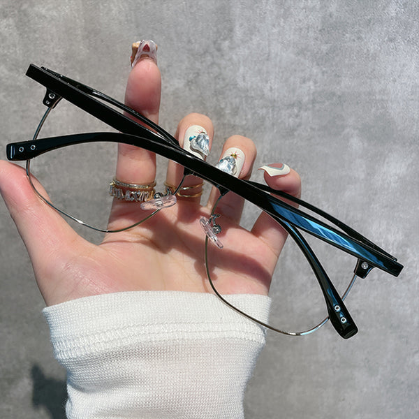 Browline Glasses EF1035 - Wide Frames for Men with Larger Heads