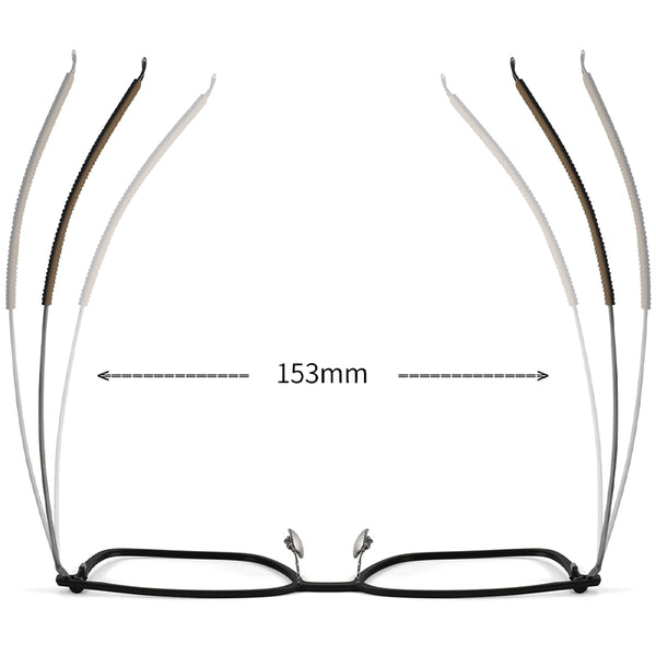 Rectangle Glasses EF1160 - Wide Frames For Men With Larger Heads