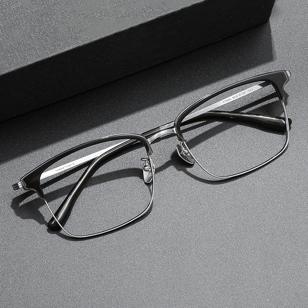 Browline Glasses EF1051 - Wide Frames for Men with Larger Heads