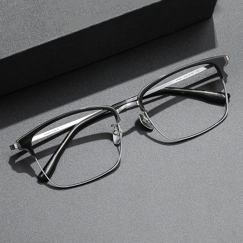 Browline Glasses EF1051 - Wide Frames for Men with Larger Heads