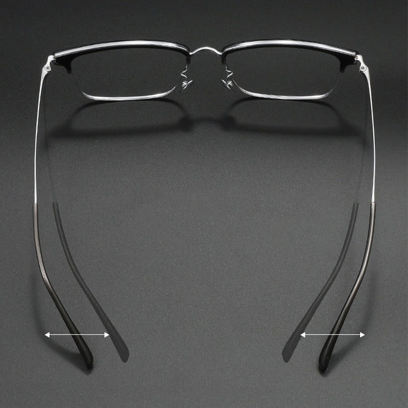 Browline Glasses EF1051 - Wide Frames for Men with Larger Heads