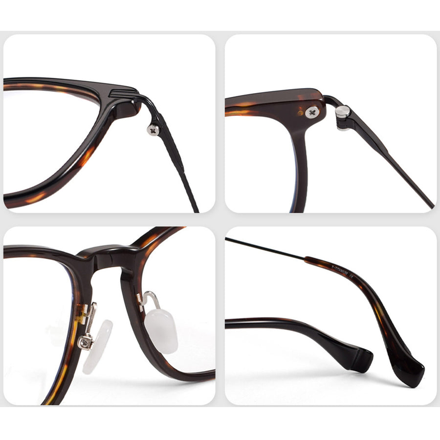 Square Glasses EF1101 - Wide Frames for Men with Larger Heads
