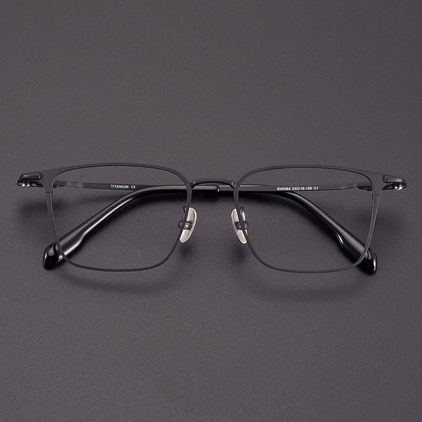 Square Glasses EF1095 - Wide Frames for Men with Larger Heads