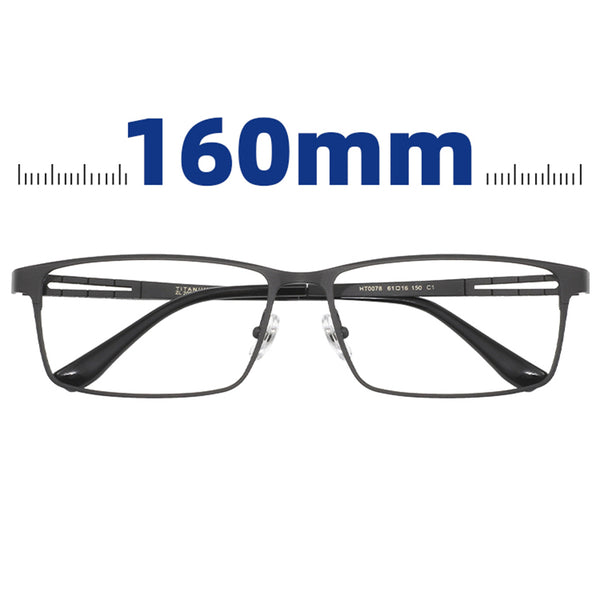 Rectangle Glasses A3922 - Wide Frames for Men with Larger Heads