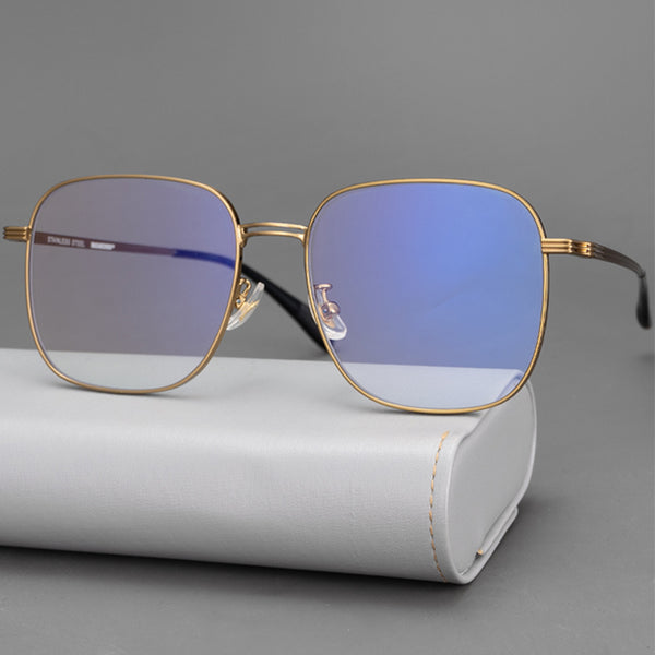 Square Glasses EF1004 - Wide Frames for Men with Larger Heads