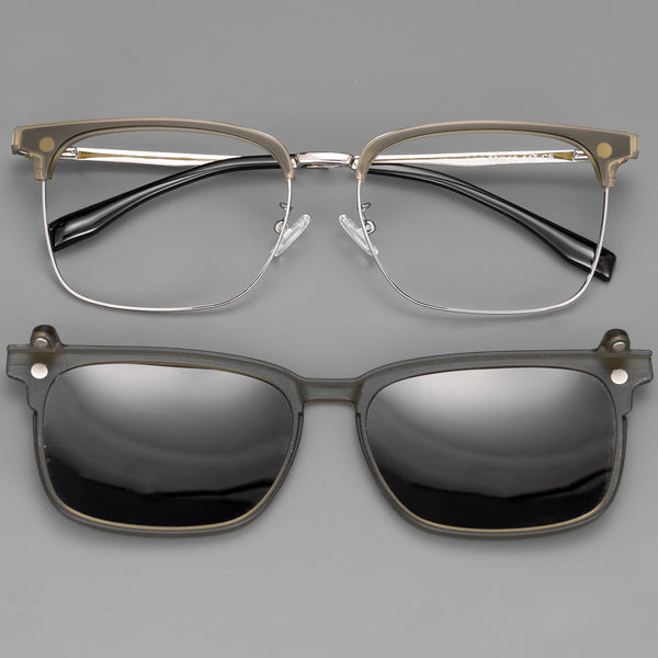 Browline Glasses EF1093 - Wide Frames for Men with Larger Heads