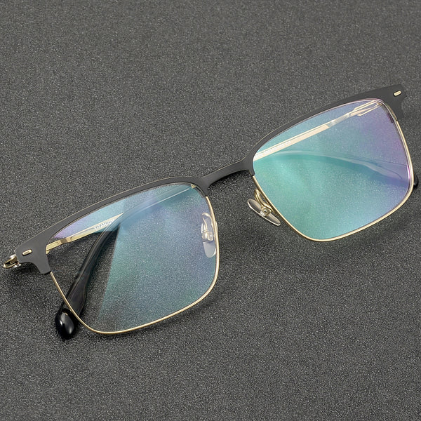 Square Glasses EF1121 - Wide Frames for Men with Larger Heads