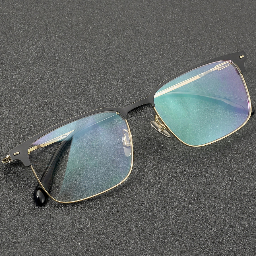 Square Glasses EF1121 - Wide Frames for Men with Larger Heads