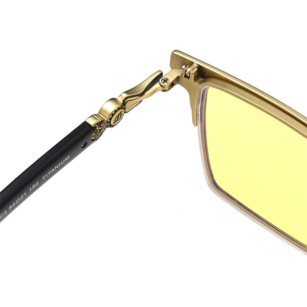 Square Flip Up Glasses EF1089 - Wide Frames For Men With Larger Heads