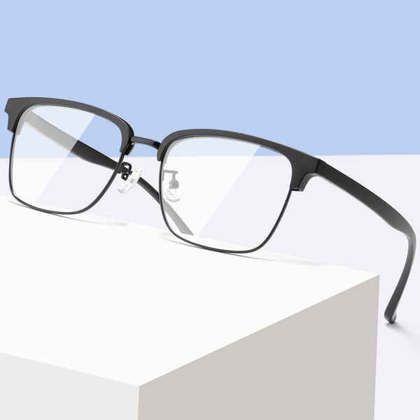 Browline Glasses EF1041 - Wide Frames for Men with Larger Heads