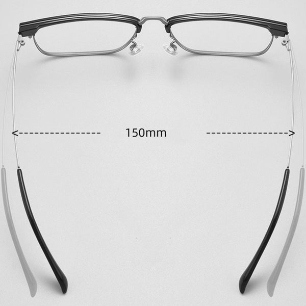 Browline Glasses EF1084 - Wide Frames For Men With Larger Heads