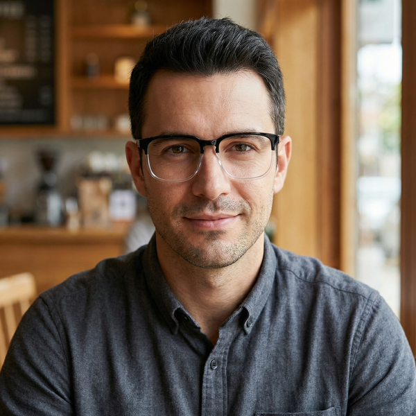 Square Glasses EF1068 - Wide Frames For Men With Larger Heads
