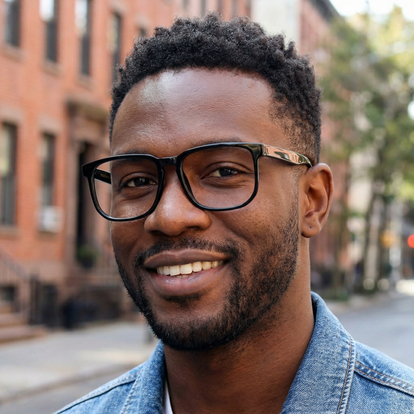 Square Glasses EF1068 - Wide Frames For Men With Larger Heads