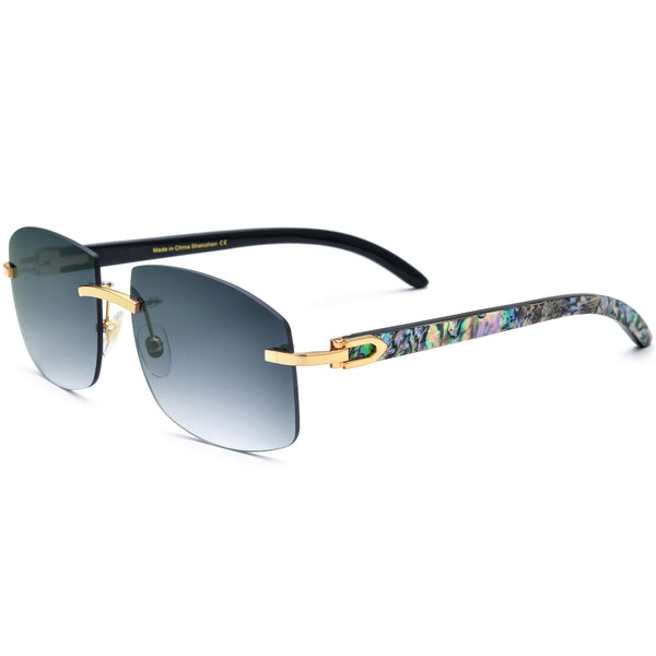 Buffalo Horn Square Sunglasses BRS1009