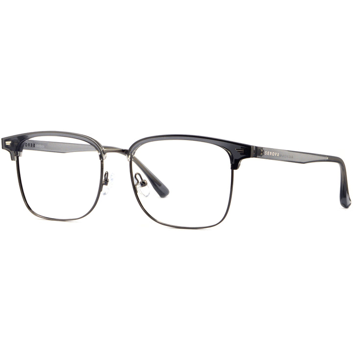 Browline Glasses EF1001 - Wide Frames for Men with Larger Heads