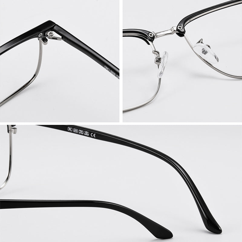 Browline Glasses EF1042 - Wide Frames for Men with Larger Heads