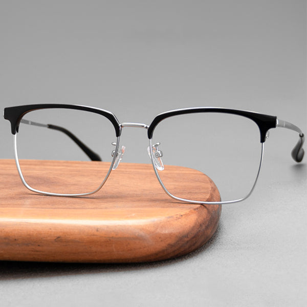 Browline Glasses EF1011 - Wide Frames for Men with Larger Heads