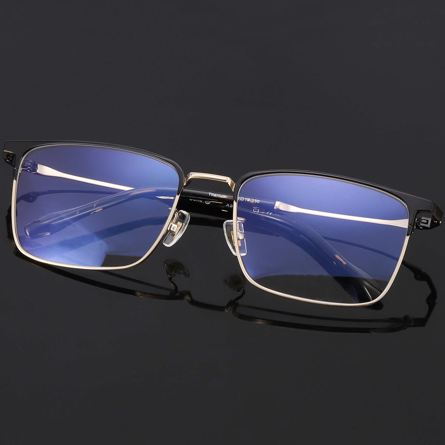 Rectangle Glasses EF1059 - Wide Frames For Men With Larger Heads