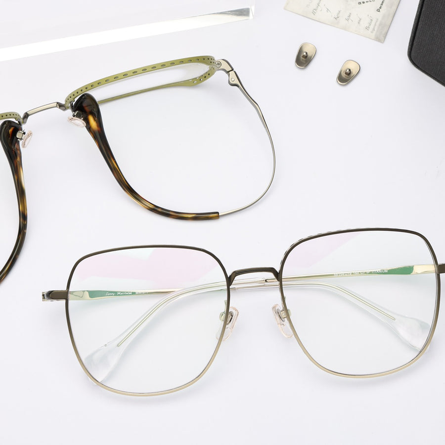 Square Glasses MW1417 - Wide Frames for Men with Larger Heads