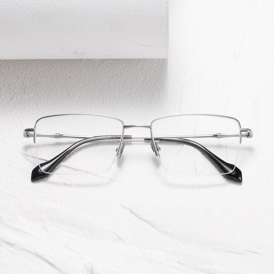Square Glasses EF1135 - Wide Frames for Men with Larger Heads