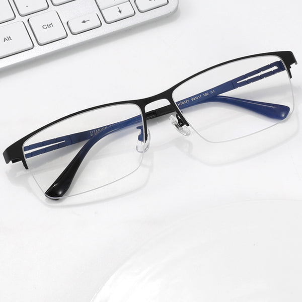 Rectangle Glasses A3923 - Wide Frames for Men with Larger Heads
