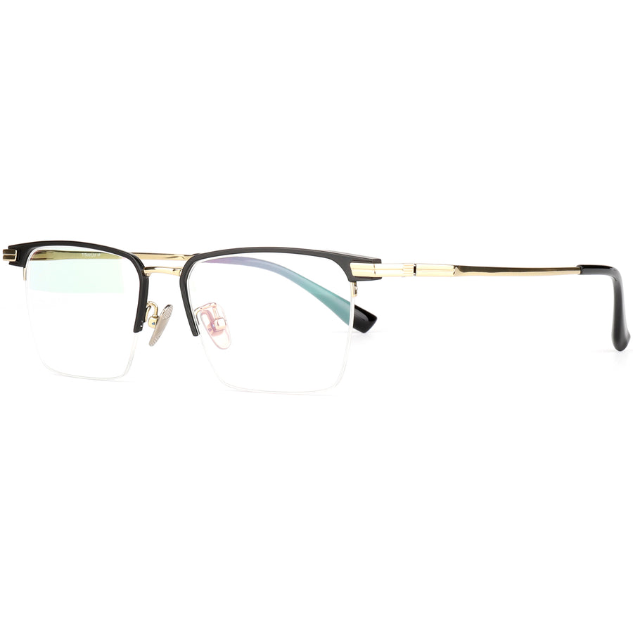 Square Glasses EF1113 - Wide Frames for Men with Larger Heads
