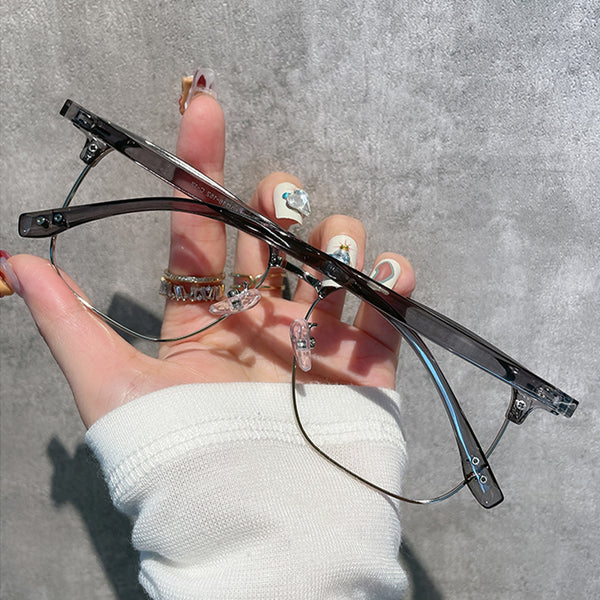 Browline Glasses EF1035 - Wide Frames for Men with Larger Heads