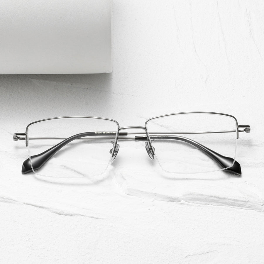 Rectangle Glasses EF1138 - Wide Frames for Men with Larger Heads