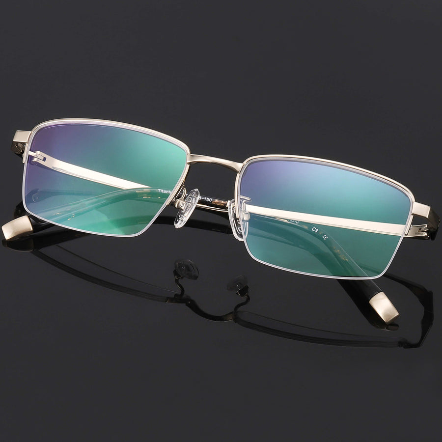 Rectangle Glasses EF1063 - Wide Frames For Men With Larger Heads