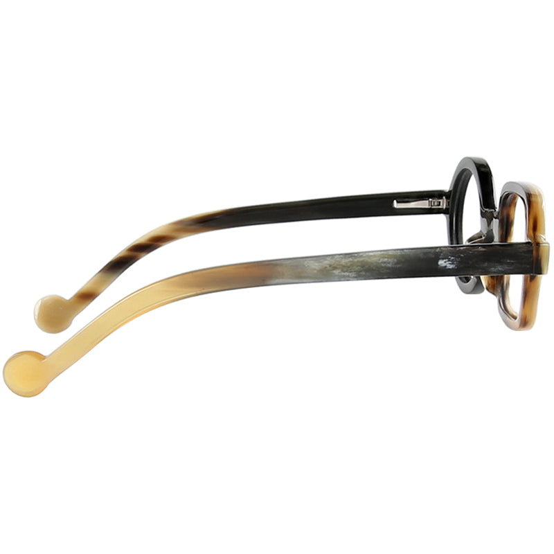 Buffalo Horn Geometric Glasses NJ1232