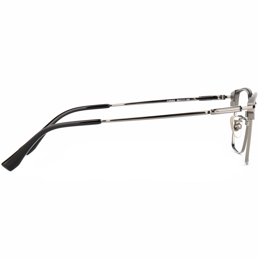 Square Glasses EF1114 - Wide Frames for Men with Larger Heads