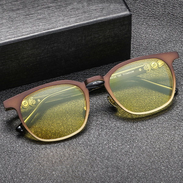Square Flip Up Glasses EF1088 - Wide Frames For Men With Larger Heads