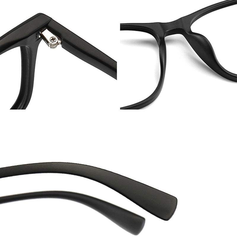 Square Glasses EF1039 - Wide Frames for Men with Larger Heads