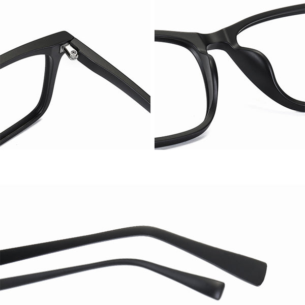 Square Glasses EF1040 - Wide Frames for Men with Larger Heads